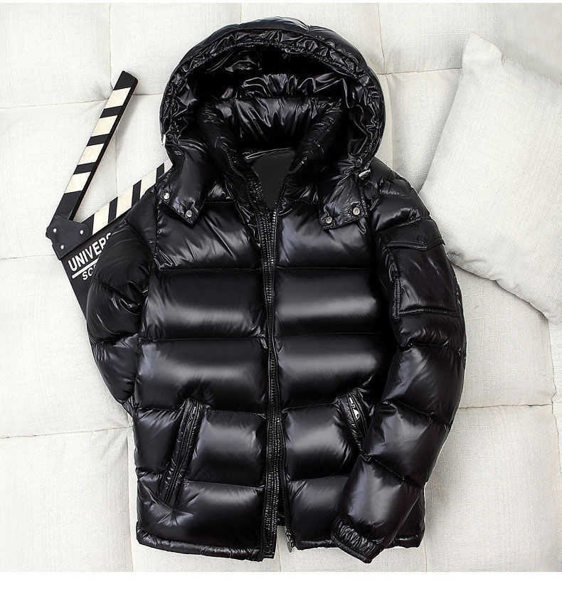 

Monclair Fashion designer down jacket winter men and women youth parka coat outdoor couple thick warm brand clothing, Bright black