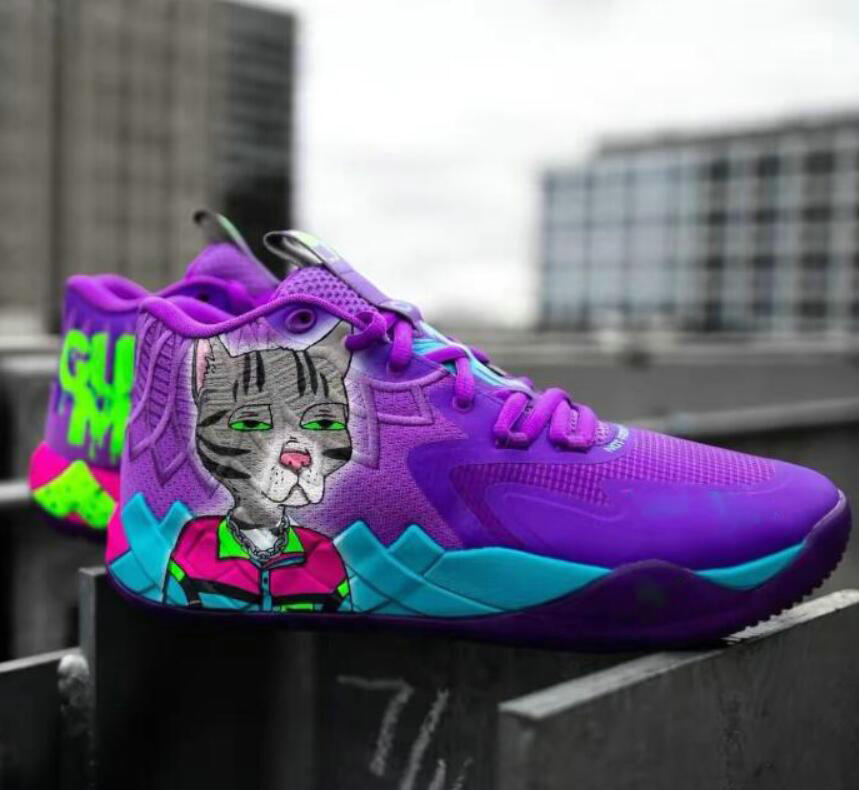 

LaMelo Ball Queen City Men Basketball Shoes sales MB1 Purple Glimmer pink green black High Quality Sport Shoe Trainner Sneakers Size 7-12.5, 11