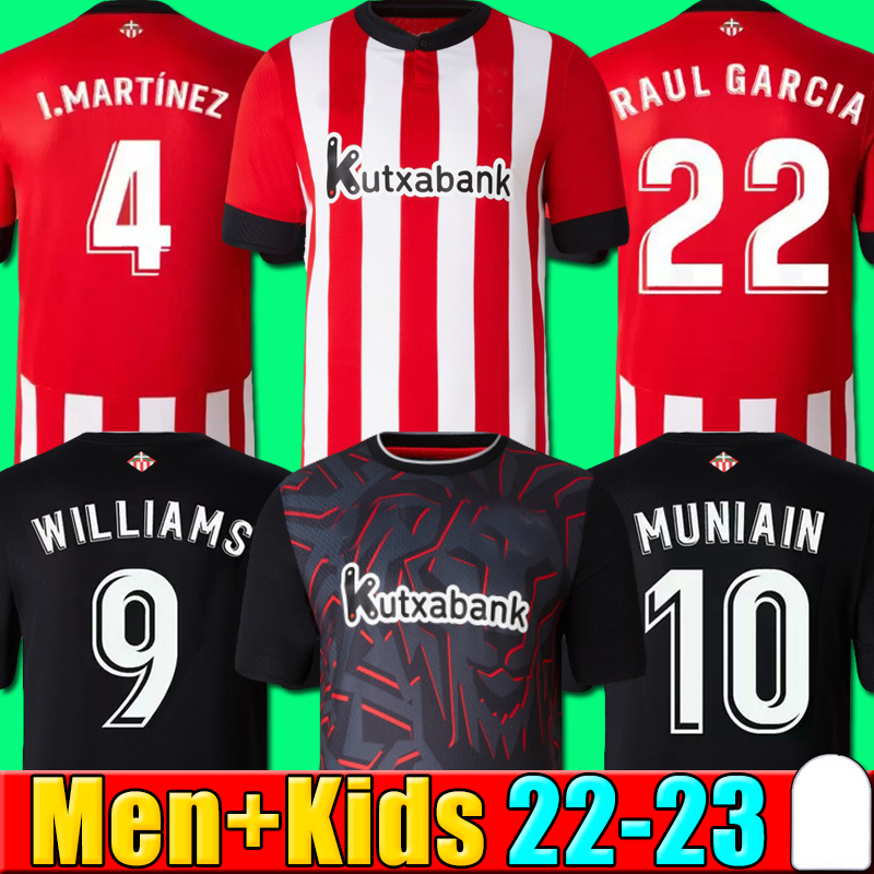 

Bilbao 22 23 club home soccer Jerseys home away WILLIAMS MUNIAIN BERENGUER SANCET DE camiseta 2022 2023 I.MARTINZ RAUL GARCIA Athletic football shirts men kids kit, P06 22 23 away kids