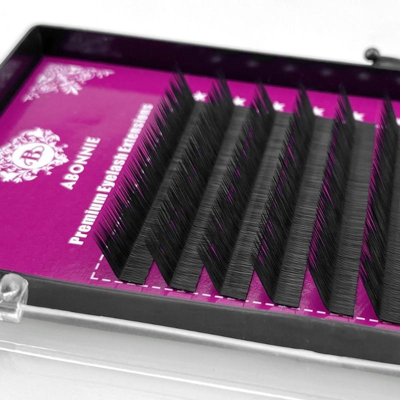 

False Eyelashes Abonnie Individual Eyelash L Curl 8-15mm Extensions Cashmere Silk Mink Matte Lashes Extension Trays VolumeFalse