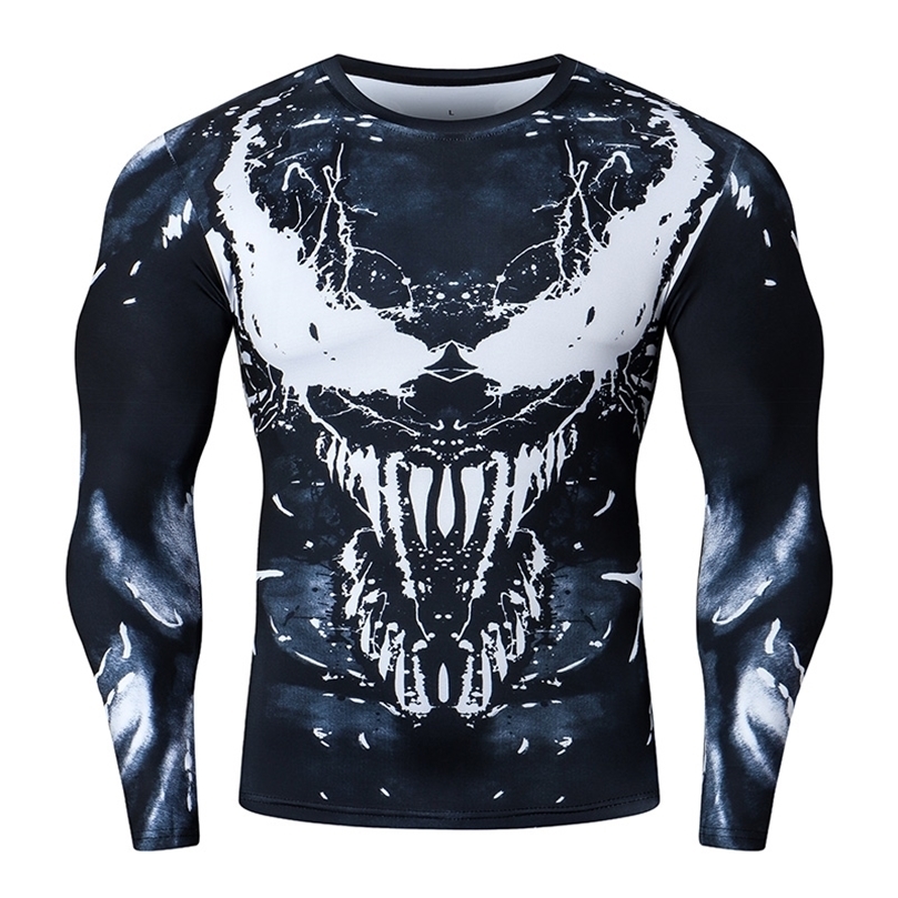 

Men Compression T Shirt Fitness Tight Long Sleeve Sport tshirt Training Jogging Shirts Gym 3D Printed Cosplay Quick Dry rashgard 220407, Jst32