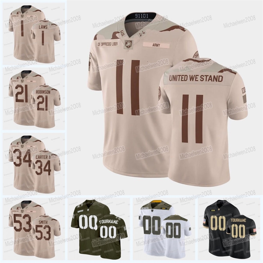 

MitNess NCAA Army Black Knights Football Jersey United We Stand Jabari Moore Tyhier Tyler Andre Carter II Isaiah Alston Arik Smith Tyrell Robinson, Youth