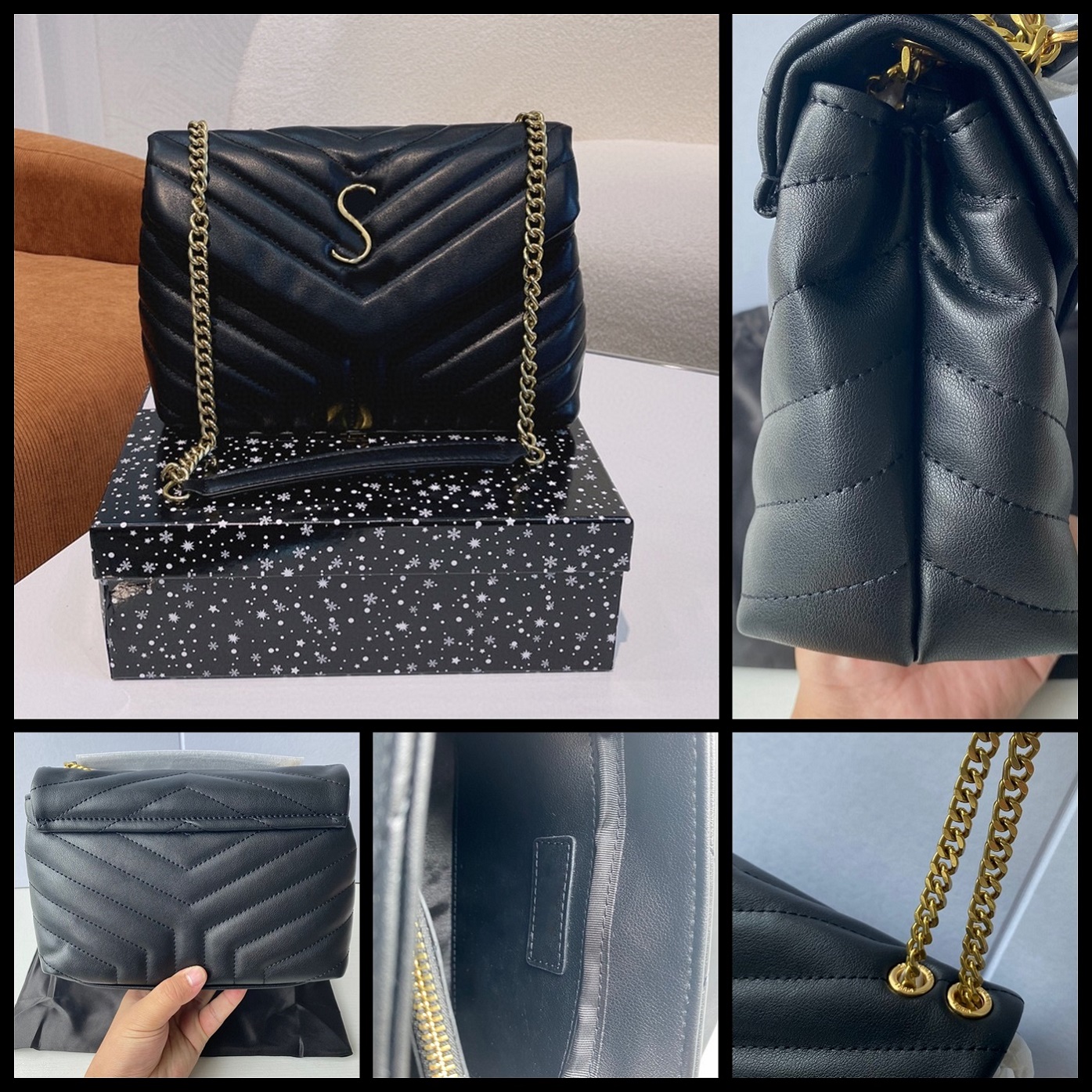 

5A Designer Bag Luxury Purse Brand Shoulder Bags Leather Handbag Woman Crossbody Messager Cosmetic Purses Wallet by shoebrand S44 05, #30 box