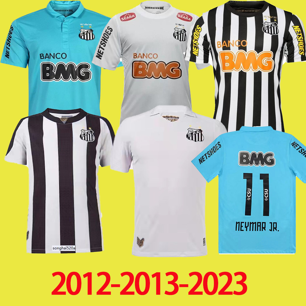 

2012 2013 2023 Santos fc retro soccer jersey 12 13 NEYMAR JR Ganso Elano Borges Felipe Anderson vintage classic home away 3rd