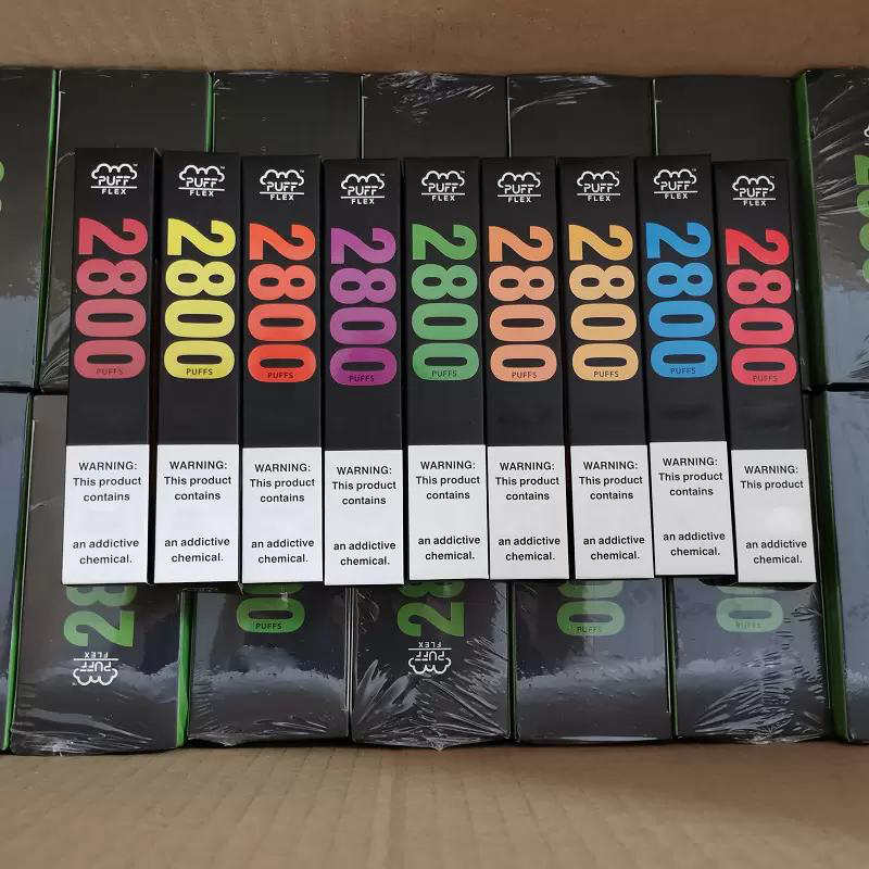

Top quality Puff Flex 2800 disposable Vape pods device kits e cigarette 1850mah battery pre-filled 8ml vaporizer 20 colors in stock vs tug pods