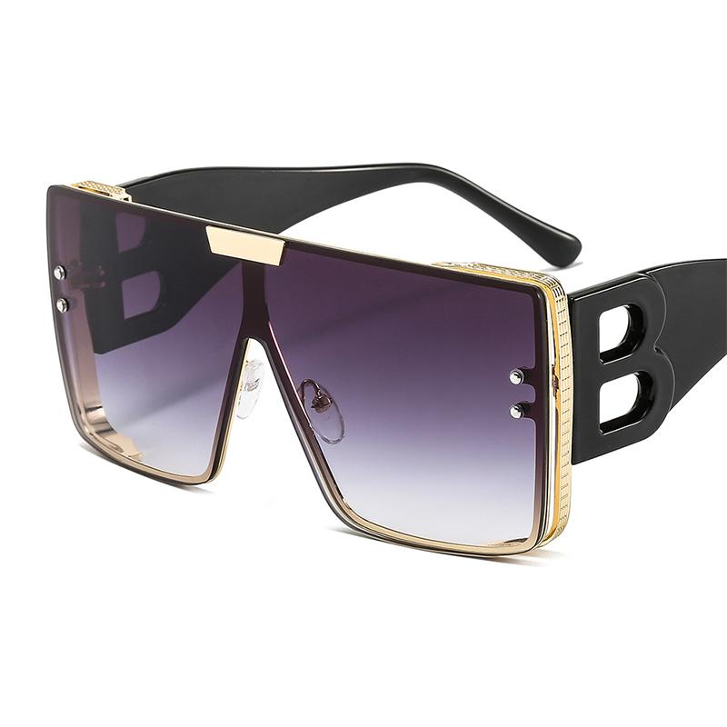 

Sunglasses Fashion Retro Oversized Letter B Hollow For Women Men Vintage Classic UV Protection Square Sun Glasses Female De SolSunglasses