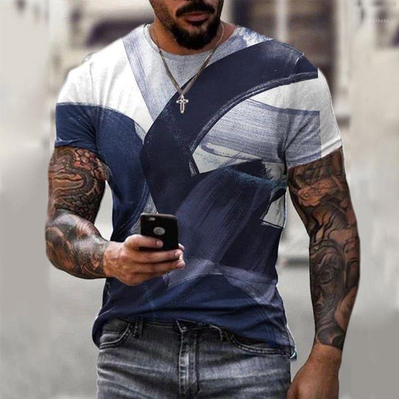 

Men's T-Shirts Summer Classic European And American Street Style Men's Short-sleeved 3D Geometric Print T-shirtMen's, Rs1059