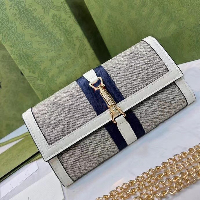 

High quality designer wallet women's red and blue chain bag zero wallet card bag