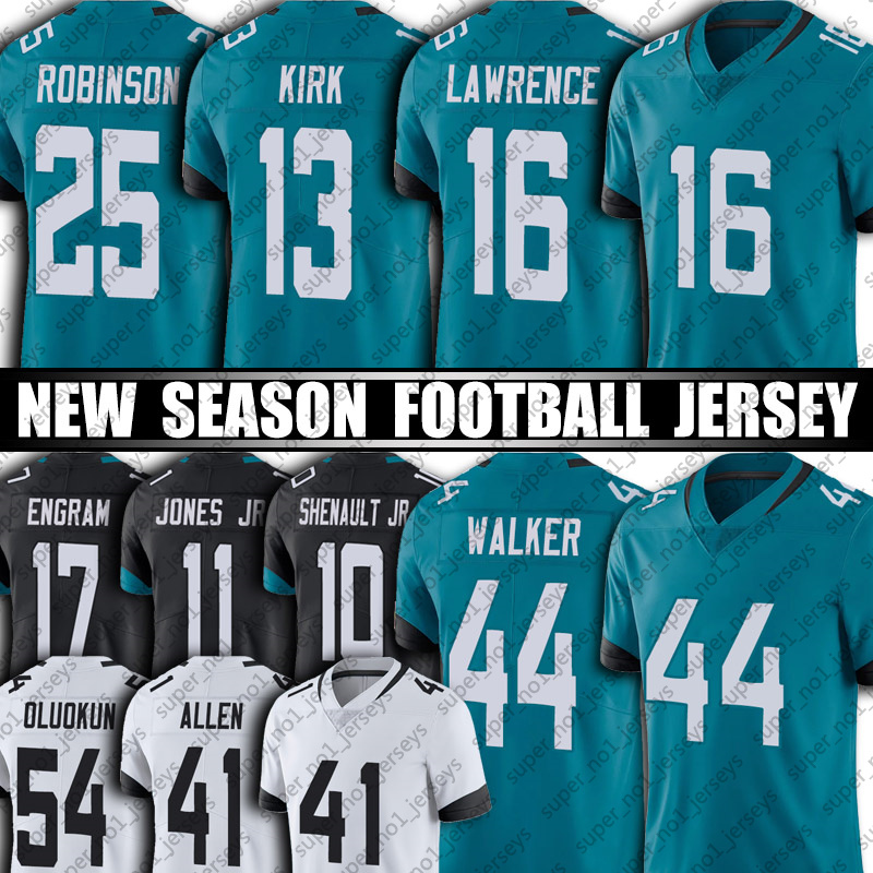 

44 Travon Walker 16 Trevor Lawrence Jersey Football Christian Kirk Evan Engram Josh Allen Jerseys Campbell Foyesade Oluokun James Robinson Shenault Etienne Jr, Man custom jersey (ym)
