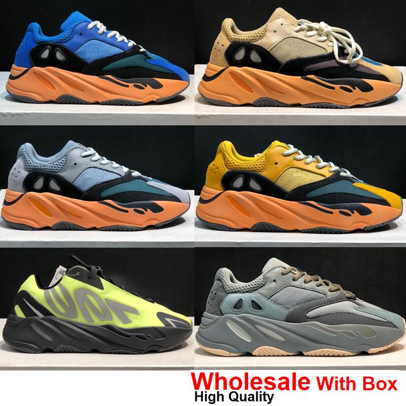 

High Quality 700 Bright Blue Running Shoes Cream Enflame Amber Faded Azure Sun Wash Orange ANALOG Bone GEODE STATIC UTIBLK VANTA Men Women Sneakers, Color-14