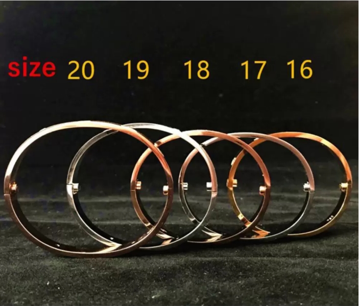 

new stainless steel Love Bracelets silver rose gold Bangles Women Men Titanium Bangle Screw Screwdriver Bracelet Couple Jewelry with dust bag