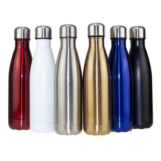 

Stainless Steel Water Bottle Sport For Water Insulated Vacuum Flask Cola Portable Travel Outdoor Drinking Thermos 500/750/1000ml T0322, Metal colour