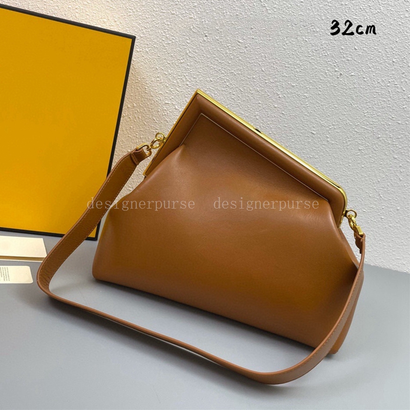 

First Bag Retro 2022 New Luxury Women's Genuine Leather bags Metal Decoration Shoulder Crossbody Purses Female Dinner Party Clutch Bag clip purse cloud wallet, Light brown-snake pattern