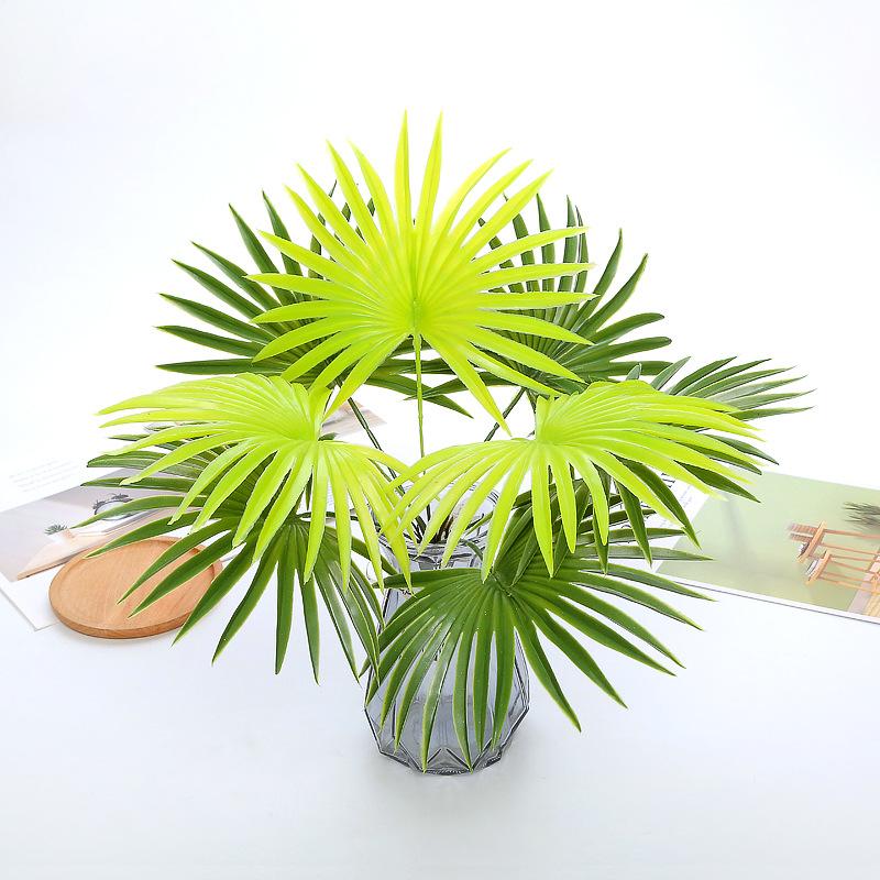 

Decorative Flowers & Wreaths 40cm 8 Fork Palm Leaf Fantail Sunflower Artificial Green Plant Flower Arrangement Accessories Fake Setting Deco, 8-pronged palm leaf