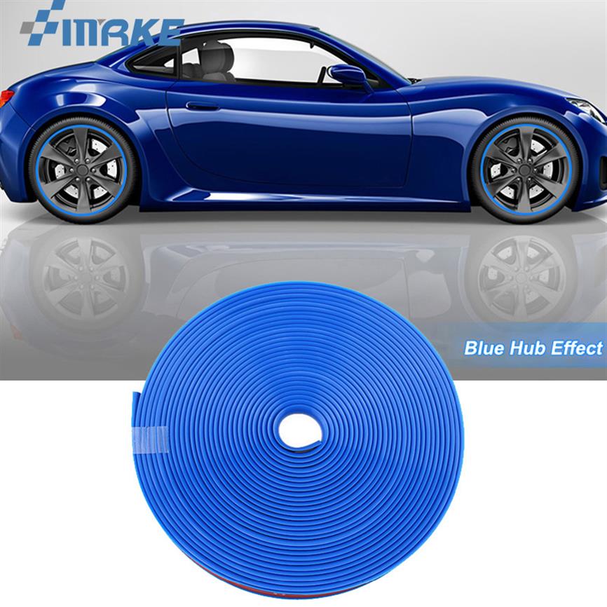 

8M Car Wheel Hub Rim Edge Protector Ring Tire Strip Guard Rubber Stickers On Cars Blue Car Styling262P
