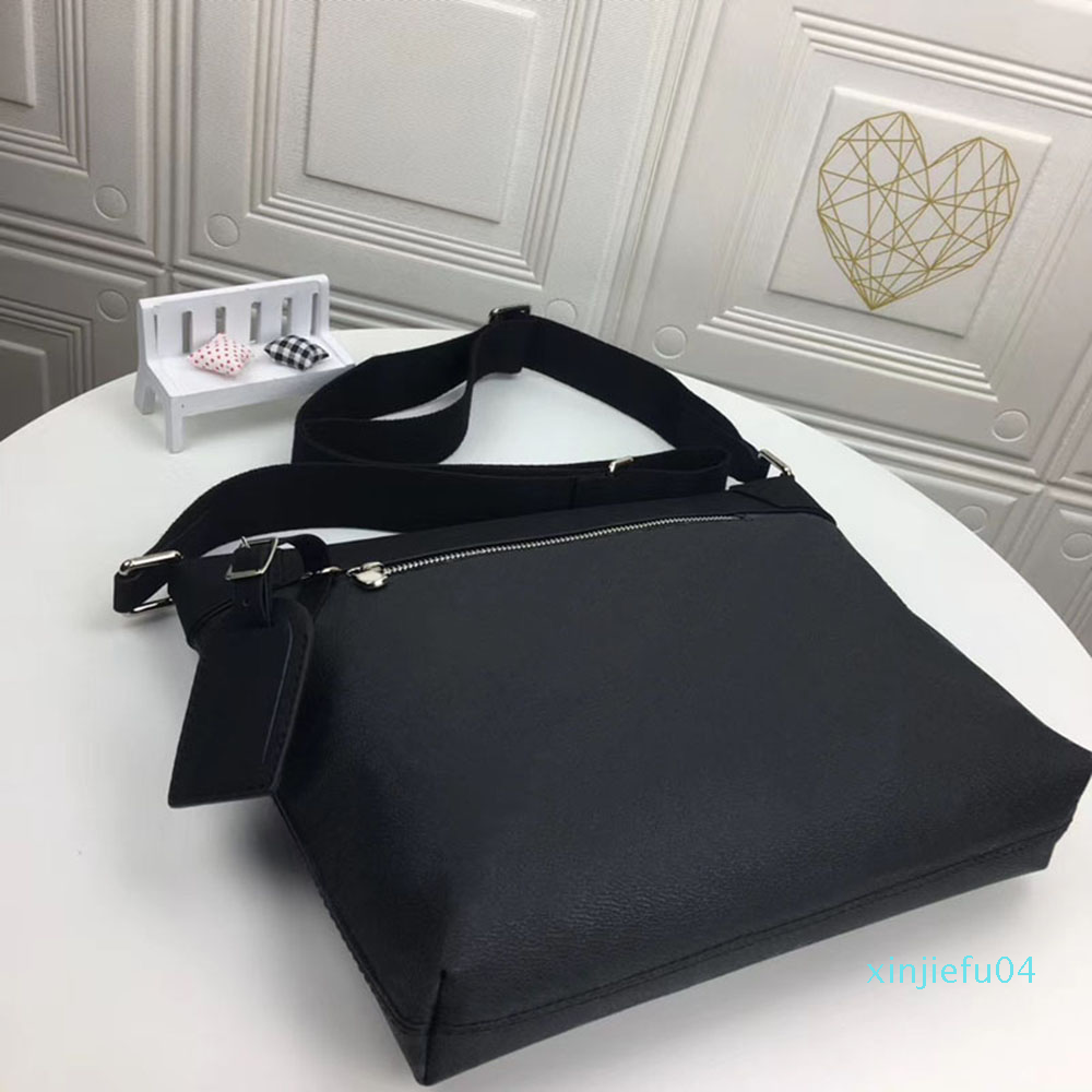 

2022 Messenger Bag Mens Coated Canvas Shoulder Crossbody Bags Fashion Leather Man Business Document Totes Clutch Purse Date code DF25, Size:34x26x8 cm