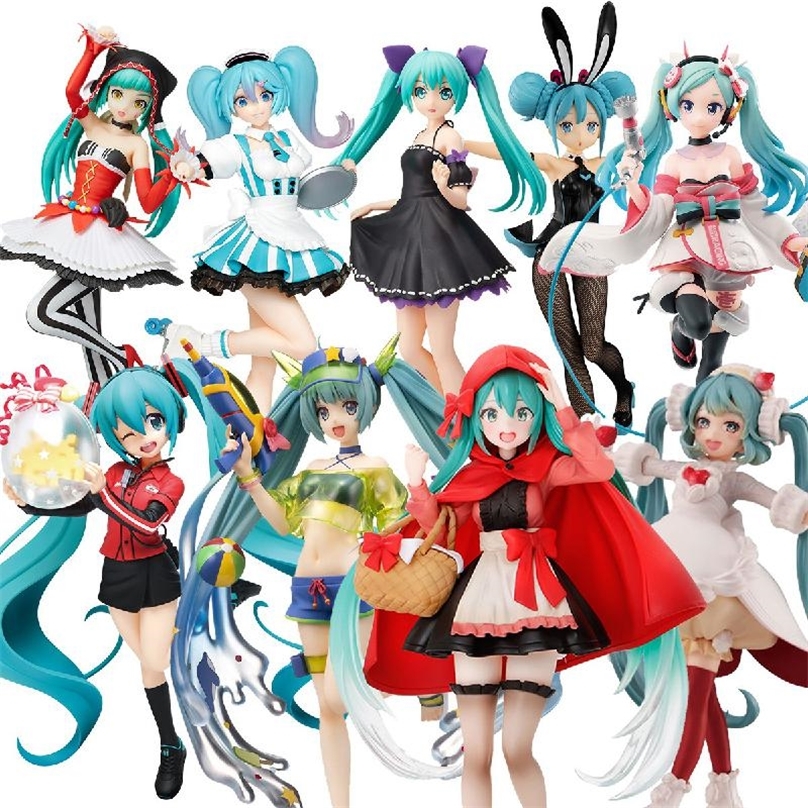 

Original Anime Figurine FuRyu Figure Strawberry Sweetheart Hatsune Miku 17cm PVC Kawaii Doll Collection Model Kids Toys Gifts 220523, 16.8cm opp bag