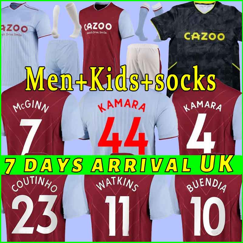 

2022 2023 Aston Villaes Kamara Soccer Jerseys 22 23 away WATKINS BUENDIA McGINN EL GHAZI DOUGLAS LUIZ MINGS KONSA CASH Diego Carlos Football shirts player version