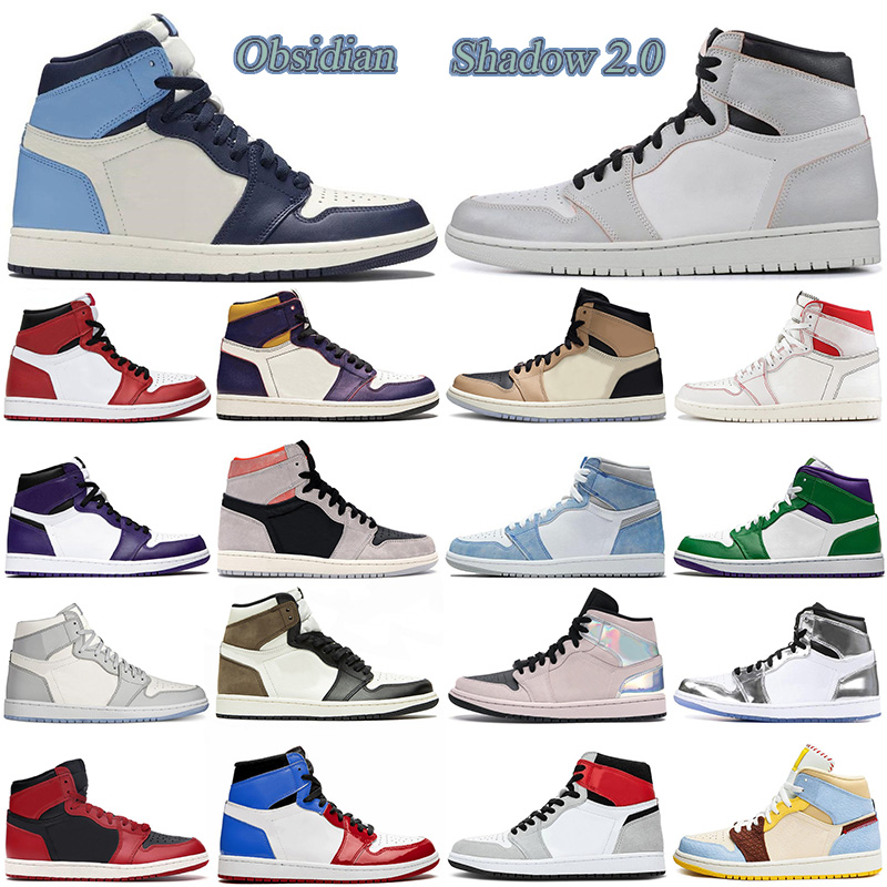 

2022 New Running Shoes Airness Dark Mocha Prototype Men Women Jumpman 1 High Basketball Shoes UNC University Blue Fearless Obsidian Sports Trainer Sneakers, Incredible 36-46