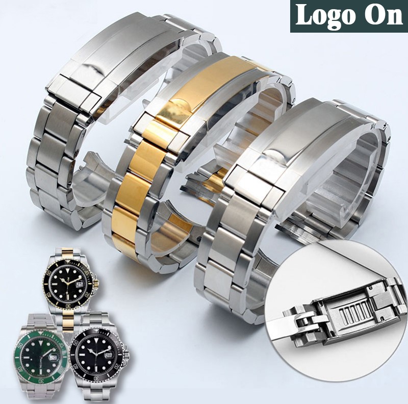 

Hot Watch Bands Bracelet For Rolex SUBMARINER DAYTONA SUP GMT Men Fine-Tuning Pull Button Clasp Strap Stainless Steel Watch Band Chain