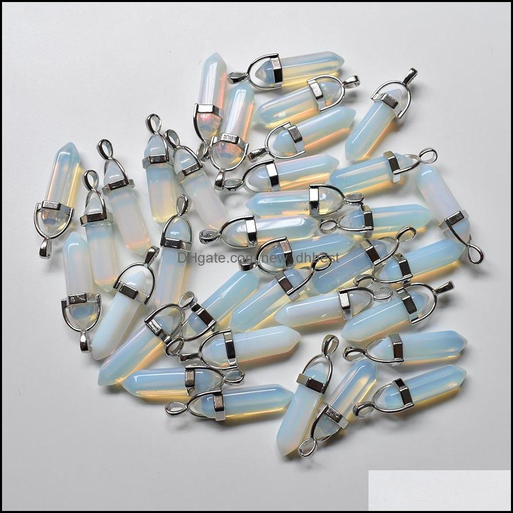 

Charms Opal Stone Hexagonal Healing Reiki Point Pendants For Jewelry Making Wholesale Drop Delivery 2021 Newdhbest Dhx1H
