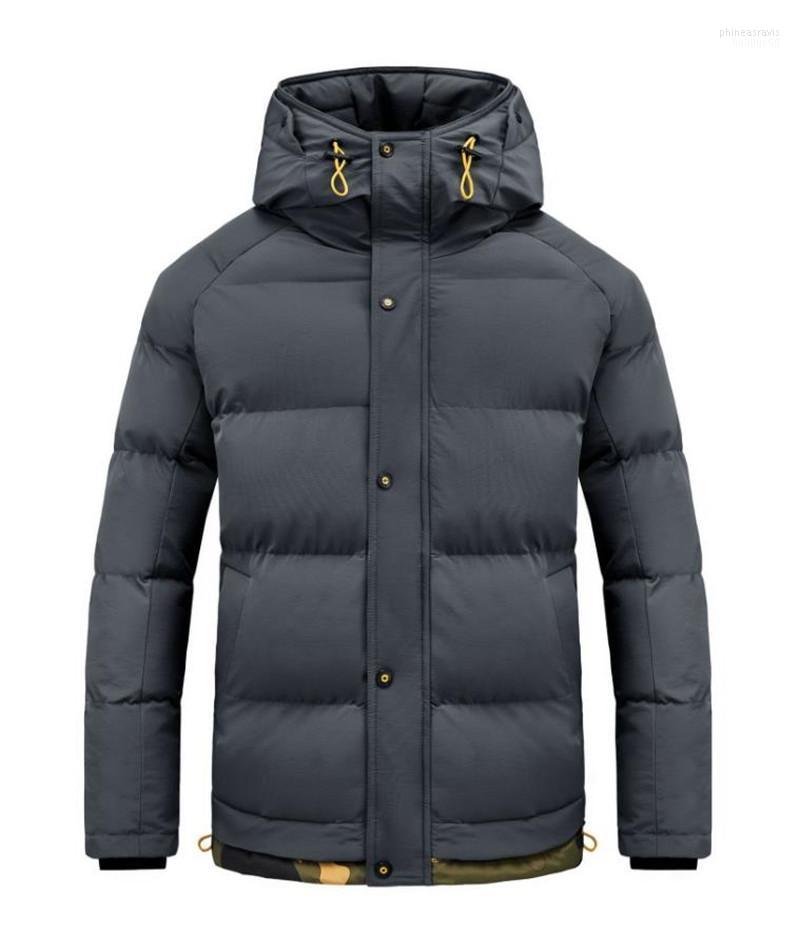 

Men' Down & Parkas Fashion Jacket Winter Thick Hooded Coat Windproof Outdoor Clothes Men Parker Coats Phin22, Gray