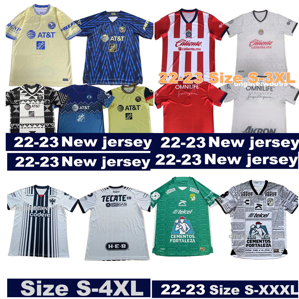 

2022 Club FC leon soccer jerseys liga MX America 22 23 Chivas Guadalajara DAVILA BARREIRO FERNANDEZ RODRIGUEZ TESILLO RAMIREZ monterey football shirts Size XXXL