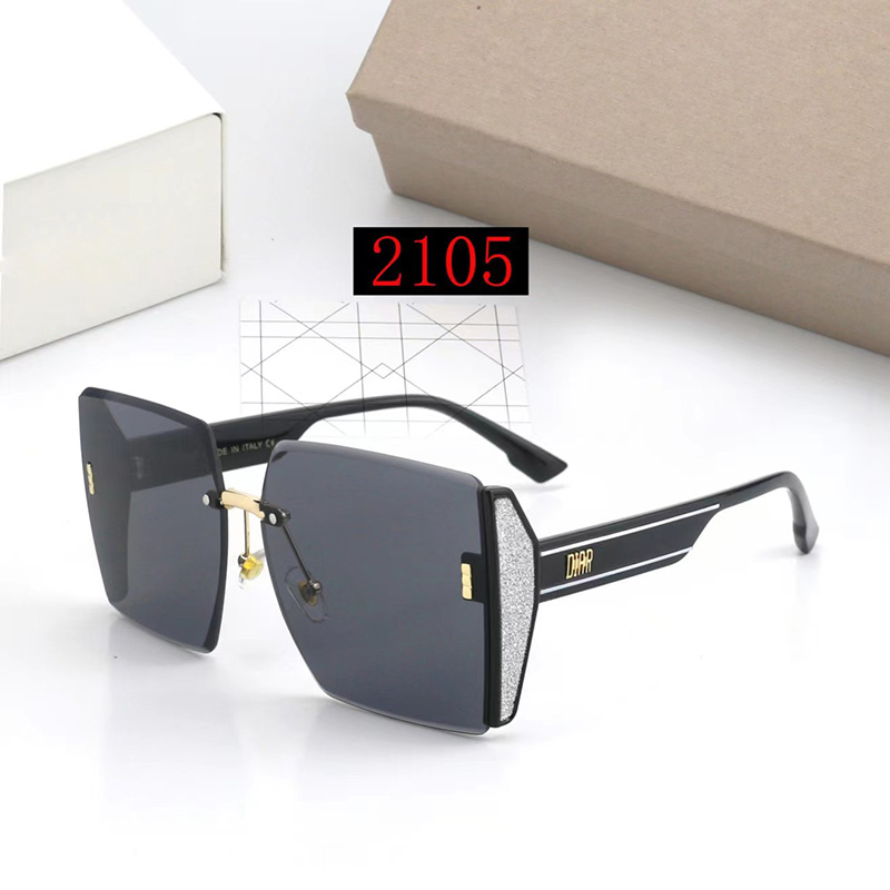 

Fashion Luxury Brand Rimless Women Sunglasses For Men Vintage Designer Sun Glasses Square Red Shades UV400 Eyewear 2109