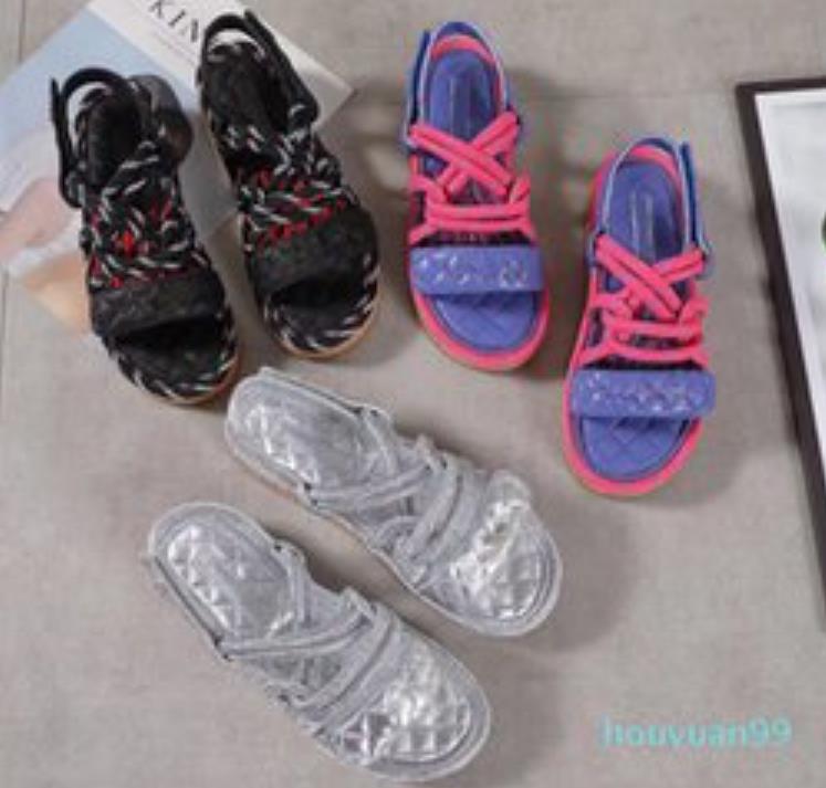 

2022 luxury running women sandals designer beach soft sole leather smooth sports leisure platform multi function Roman Hemp rope wove, Extra cost for oem