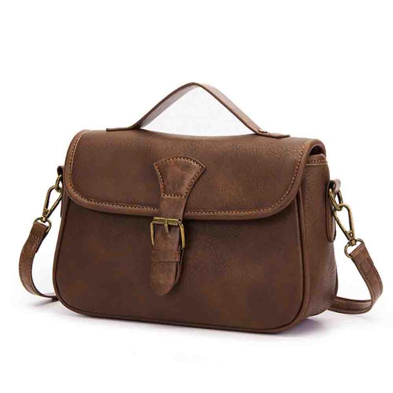 

Evening Bags Vintage Women Messenger Bag European And American Style Crossbody Shoulder Satchel Female Luxury PU Leather Purses 2022, Black