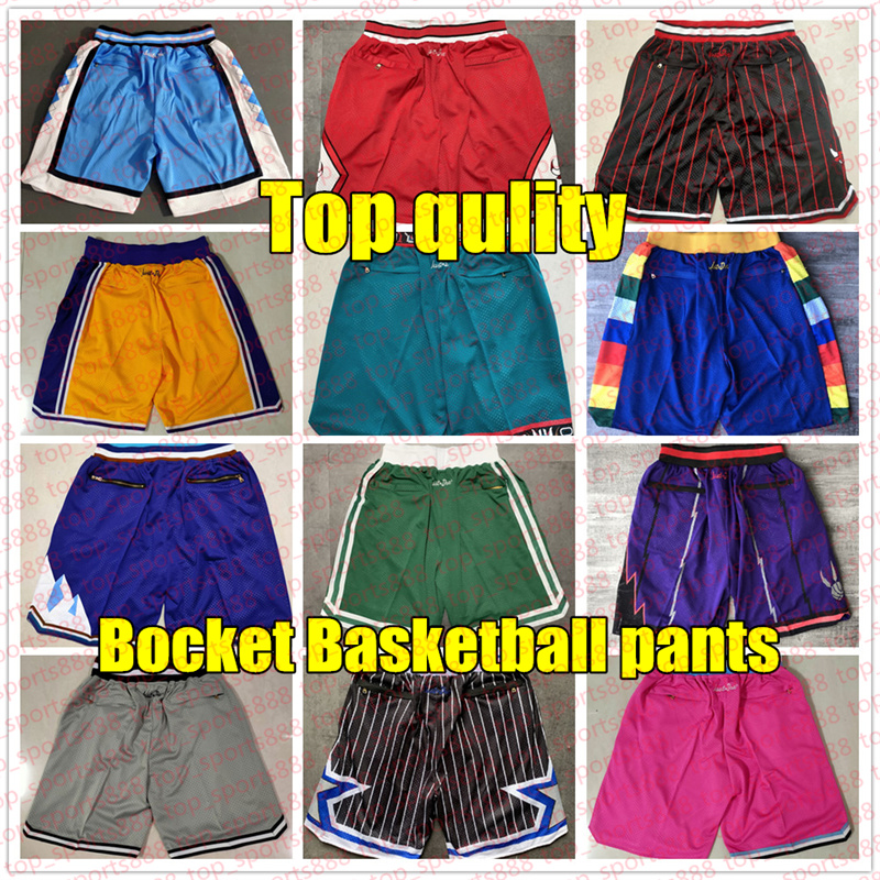 

New Top Quality ! Team Men Basketball Shorts Don Pocket Sport Pants Sweatpants Classic White Blue Red Purple Green Black, As shown in illustration
