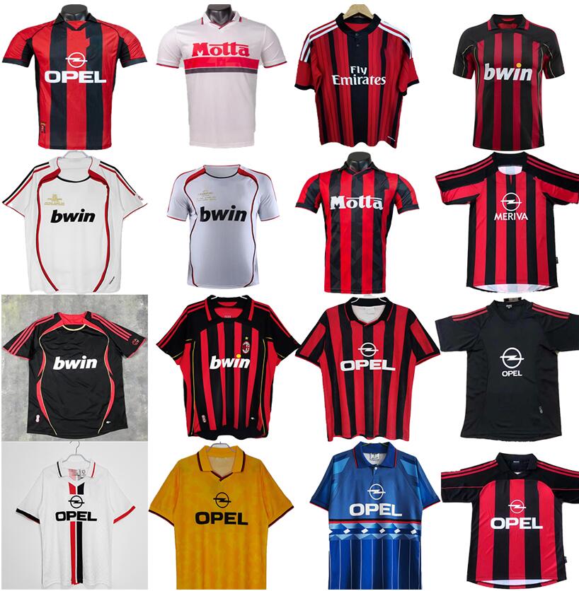 

93 94 95 96 97 Retro milan Soccer Jersey KAKA RONALDO GILARDINO Ronaldinho Gullit SHEVCHENKO Ibrahimovic Maldini Van Basten Baresi 00 02 03 04 05 06 07 10 11 12 13 14 89, 92 / 94 home