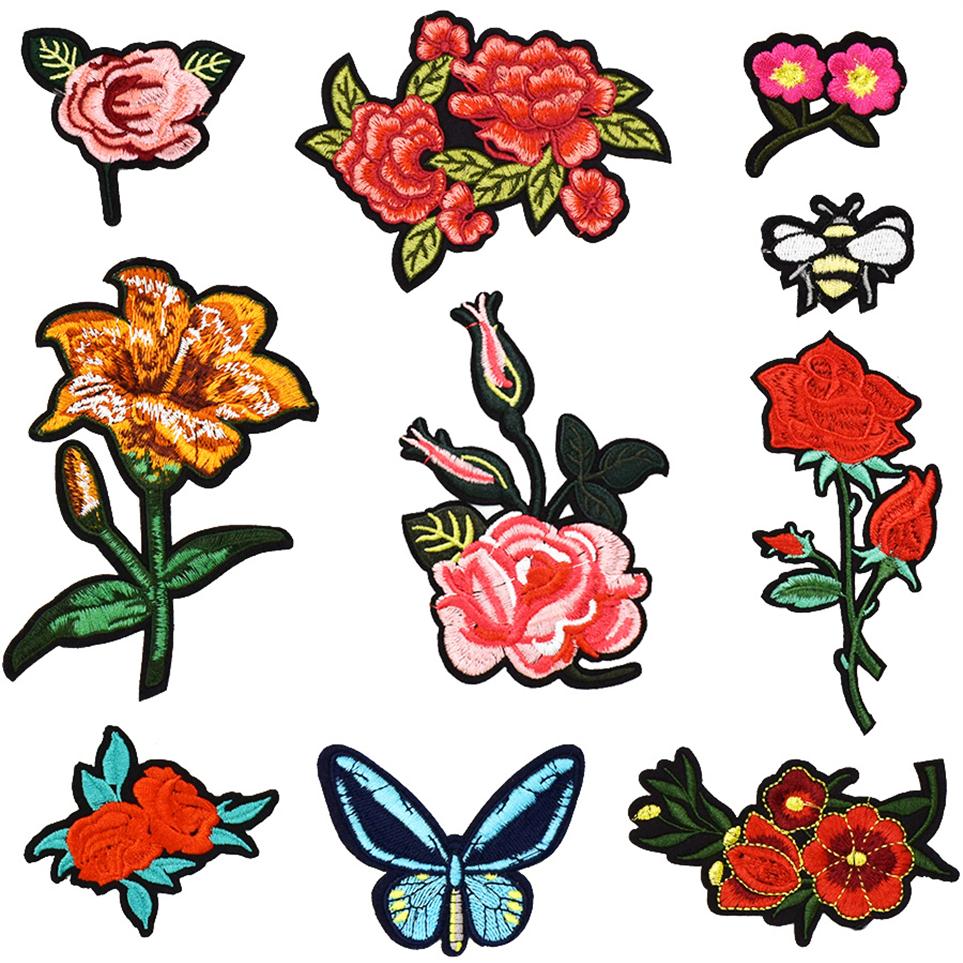 

1 PCS Beautiful Embroidery Flowers Patch Badge for Women Iron on Transfer Embroidery Patch for Clothes Jeans Jacket Apron Sew Acce236a