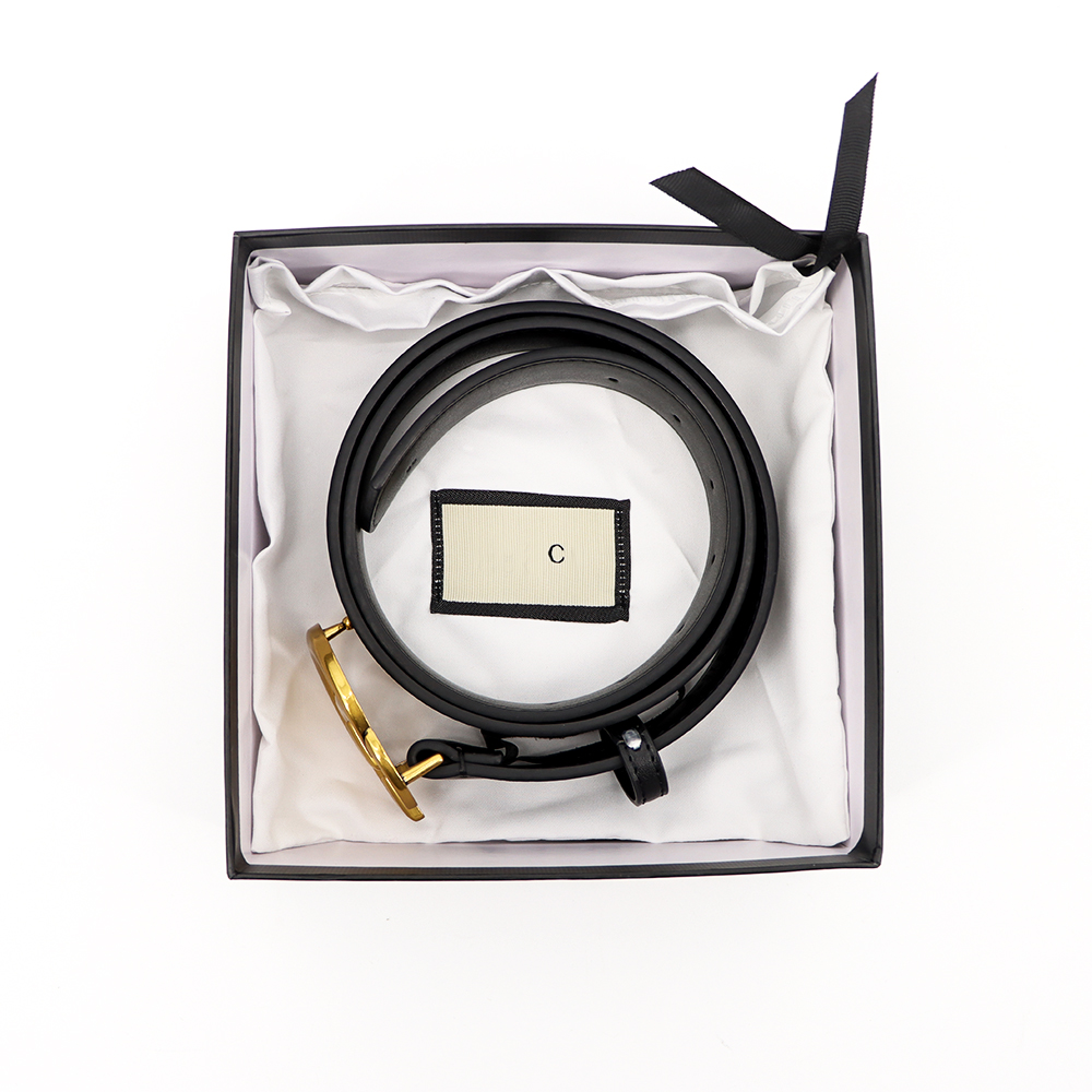 

Designer Belts For Women and Men Classic Black Two-layer Scalp With Box and Logo Metal Pin Buckle Elegant Vintage Jean Man Belt, With box and bag