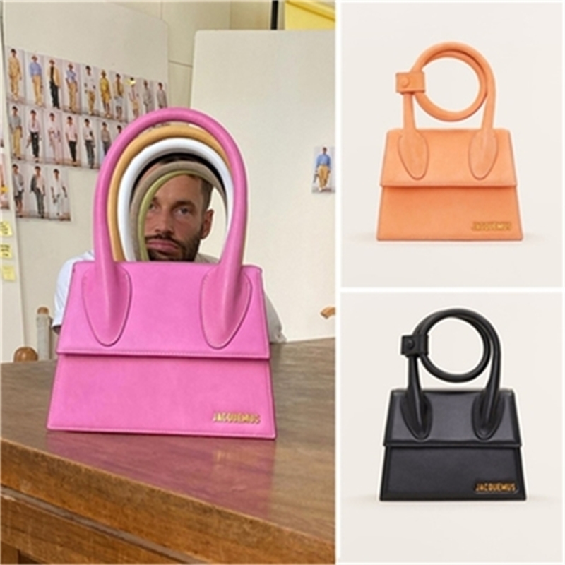 

2022 Crocodile shoulder bag, White long handle (glossy medium)