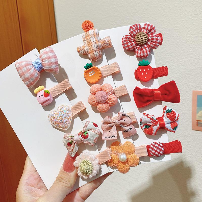 

Hair Accessories Pcs Baby Hairpin Toddler Girl Cute Tie Bows Princess Flower Fabric Clip Trumpet Korean Headdress AccessoriesHair