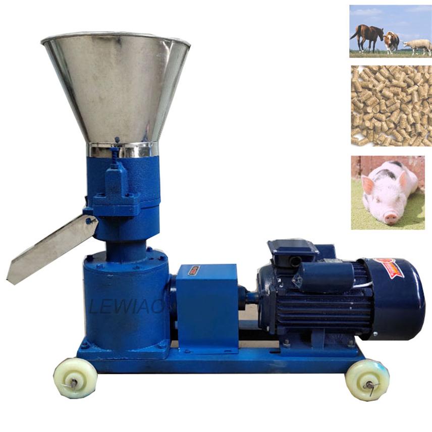 

New type KL150 4kw feed pellet machine hammer mill for family use feed pellet making machine Animal Feed Processing Machines252Q