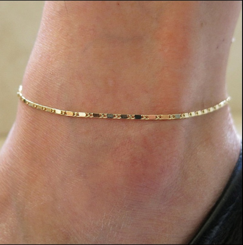 

Women Simple Gold Chain Anklet Ankle Bracelet Barefoot Sandal Beach Foot Jewelry