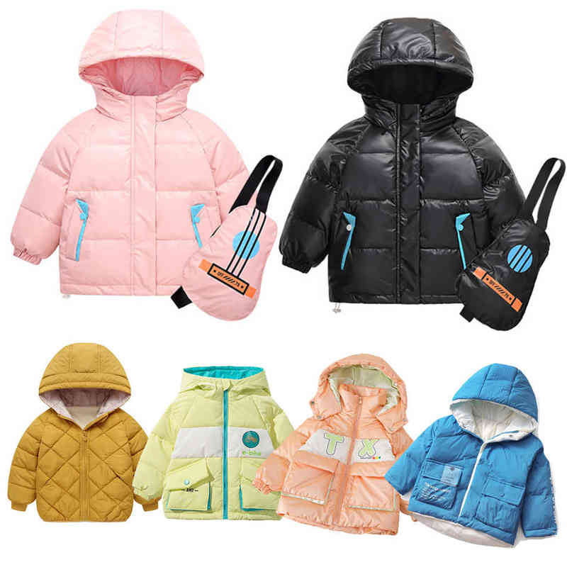 

Kids Girls Boys Autumn Winter Jackets Jacket New Children Down Padded Baby Jacket Thick Warm Cotton Hooded Boy Clothes J220718, Pjb22bb