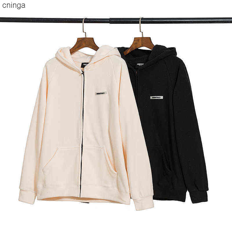 Men's Hoodies Sweatshirts Winter Autumn Fashion Essentials Fleece Zipper Sweater for Men and Women