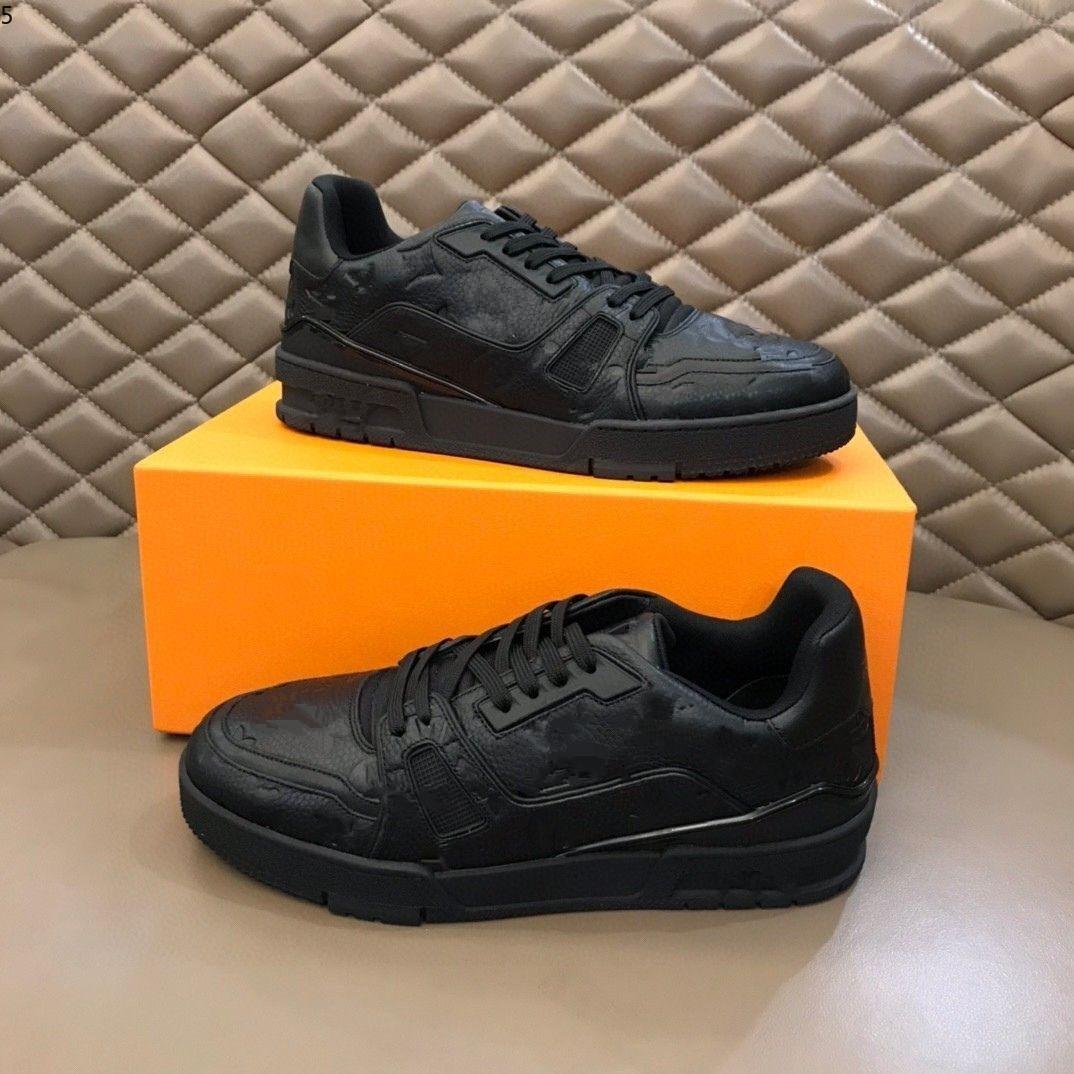 

French LUXURY men's shoes fashion BRAND Designer men sneakers Genuine Leather casual shoe Size 38-45 MKAA1686