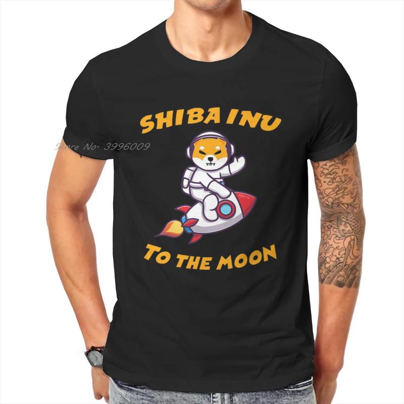

Men's T-Shirts Cryptocurrency Crypto Miner Shiba Inu Coin To The Moon Tshirt Harajuku Alternative Tops Large Cotton O-Neck T Shirt, Black