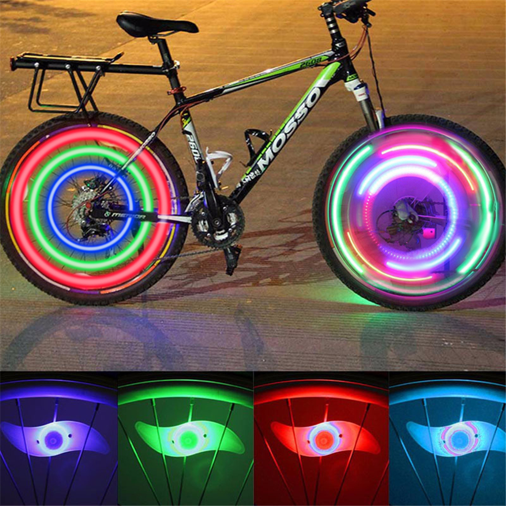 

3 Lighting Mode LED Neon Bicycle Wheel Spoke Light Waterproof Color Bike Safety Warning Light Cycling Accessories