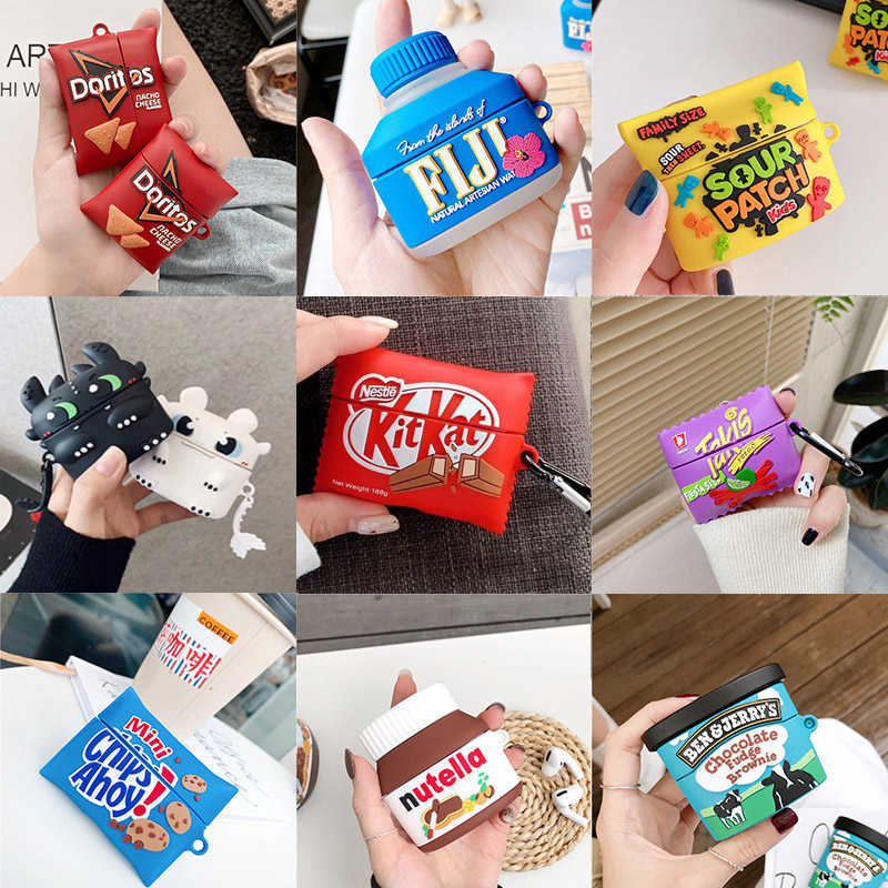 

3D Dragon Chocolate Earphone Case for AirPods Pro Cute Chip Snack Bag Soft Silicone for Airpods Case Protective Charging Box