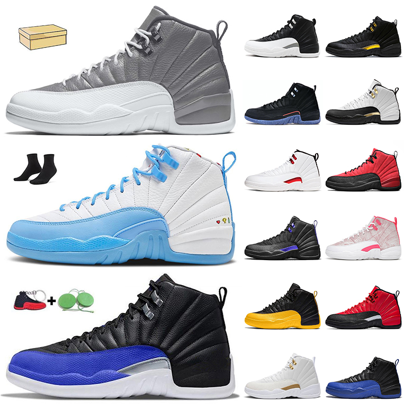 

Outdoor Sport Basketball Shoes For Women Mens Jumpman 12 12s Stealth Hyper Royal University Gold Reverse Flu Game Blue Black Taxi Playoffs Royalty Trainers Sneakers, C51 low easter 40-47