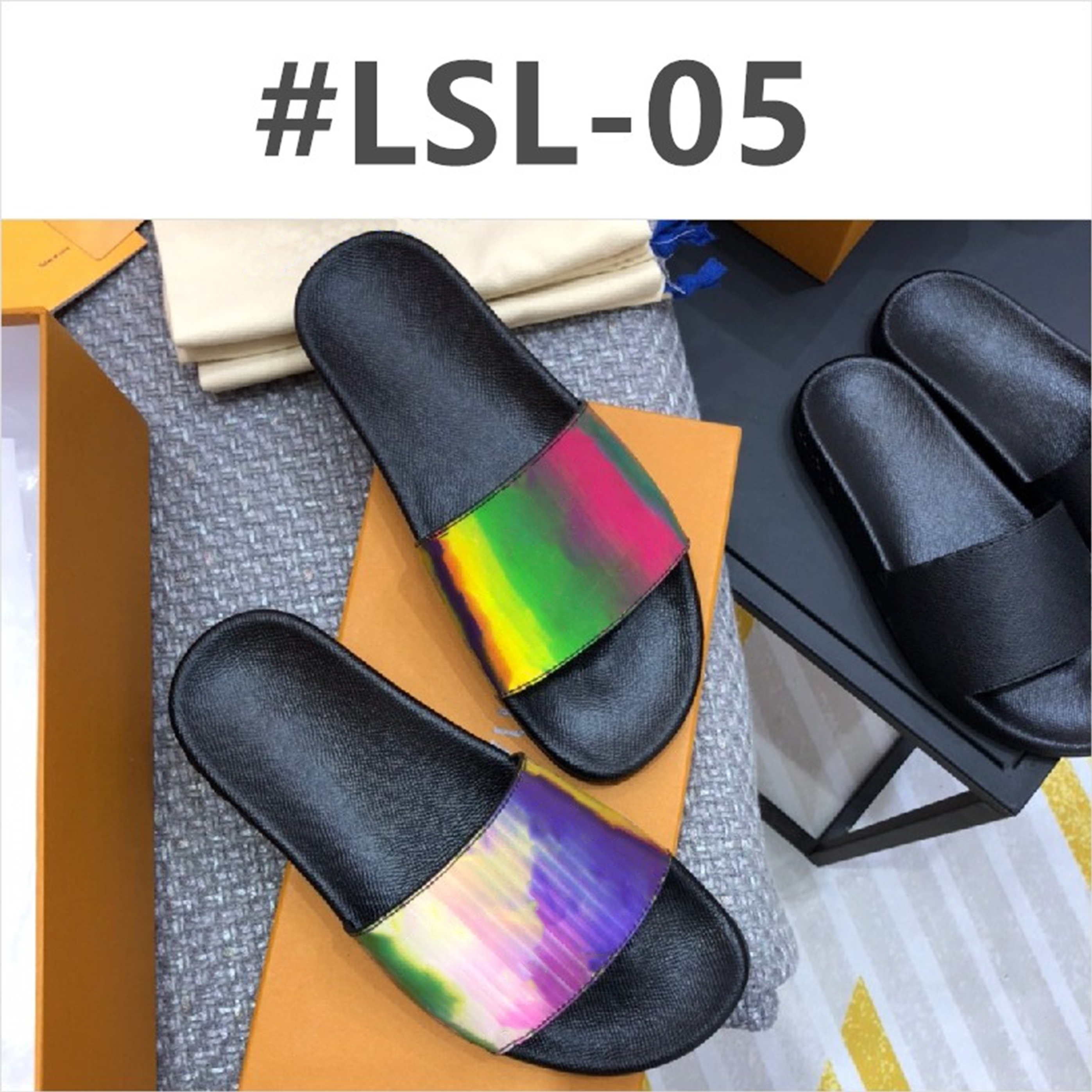 

2022 TOP New Fashion Colorful Ladie Slipper Ladies Sandals Casual Rib Ladies Summer Comfortable, Other