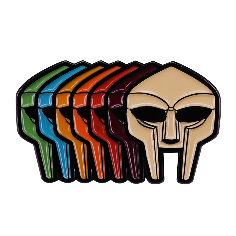 

90s Hip Hop Rapper MF Doom KMD Enamel Brooch Pin Rainbow Gay Pride Lapel Pins Badges Jewelry Accessories, As picture