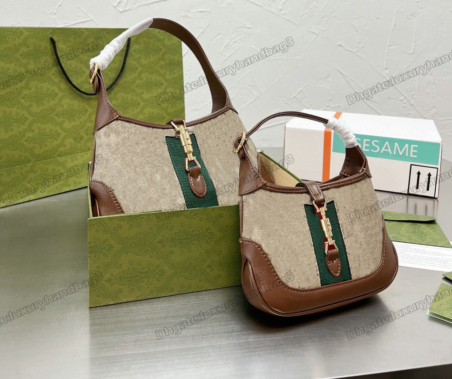 

Jackie 1961 Vintage Underarm Bags Mini Hobo Bag Classic Lock with Shoulder Straps Designers Luxurys Womens Handbag