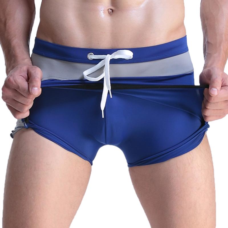 

Men's Shorts Mens Sexy Lace Up Assorted Colors Embarrassing Swimming Spring Beach Briefs Boxer TrunksMen's, Black