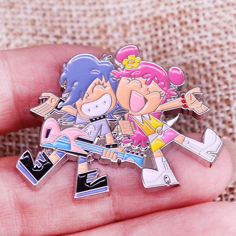 

Guitar boy girl Brooch clothes hat pin cartoon accessories gift, As picture